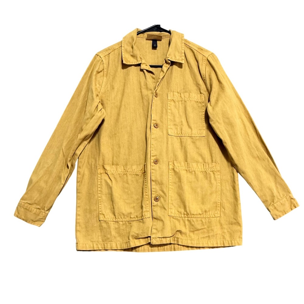 Universal Thread Jacket Womens XS‎ Mustard Yellow Chore Utility Shirt Shacket